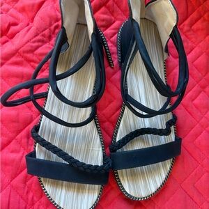 SHEIN Black Braided Strap Sandals